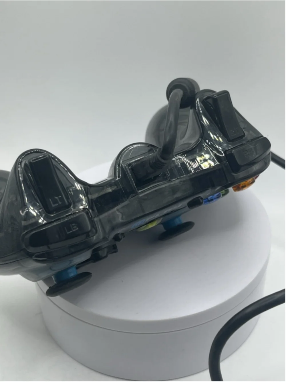 Play Gaming Wired Controller For XBOX 360 SMOKE CLEAR BLACK W/WIRE SEE ALL